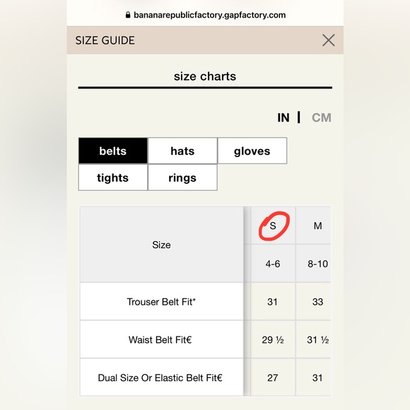 NWT Banana Republic leather belt, S - Picture 4 of 4